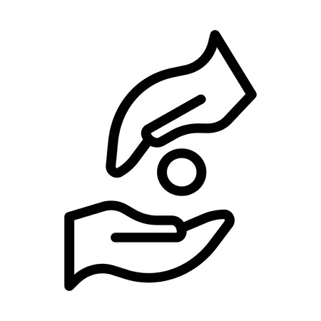 Ramadan charity donate alms Islam Religion Culture Vector Line Icons. Editable Stroke and color.のイラスト素材