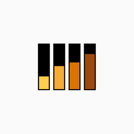 Business, diagram, profit, progress flat icon design in Filled outline style.のイラスト素材