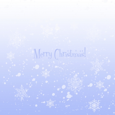 Light blue background with snowflakes and Christmas greetingsの写真素材