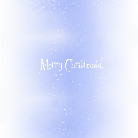 Light blue New Year's background with the snow on Christmas greetingsの写真素材