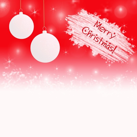 Christmas background in red white colors with Christmas greetingsの写真素材