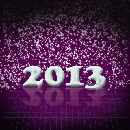 New Year 2013 background with dark purple colorsの写真素材