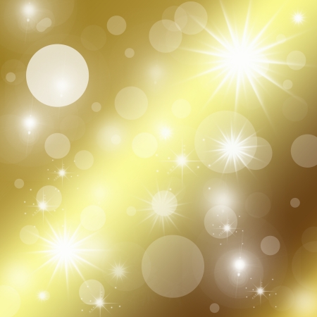 Abstract golden background with shining stars and glitterの写真素材