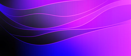 Abstract wavy purple with luxury gold lines backgroundの写真素材