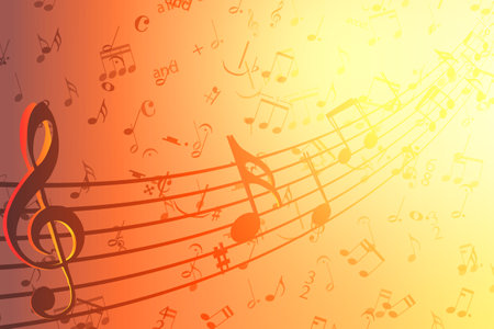 golden musical backgroundの写真素材