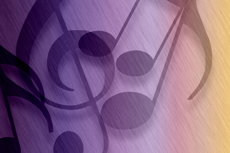 abstract scratched background and transparent music symbolの写真素材