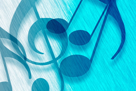 abstract scratched background and transparent music symbol