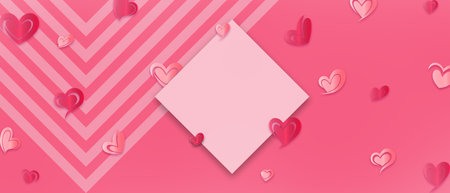 Valentine's day love banner backgroundの写真素材