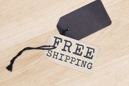Free shipping on price tag, business conceptの写真素材