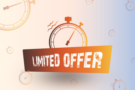 Last limited offer clock countdown concept
