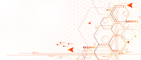 Abstract hexagon backgroundの写真素材