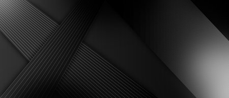 Abstract dark black background illustration with geometric graphic elementsの写真素材