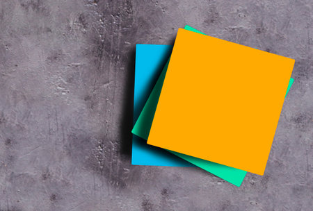 empty sticky note on grey background