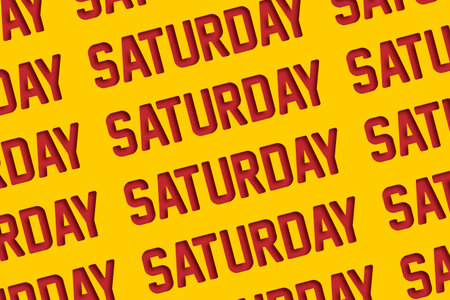 saturday, English weekday message concept