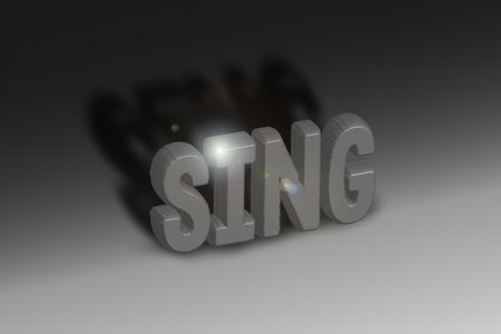 Sing Concept Vintage Letterpress Type Theme
