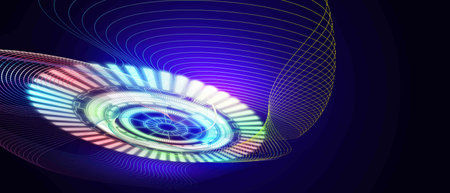 abstract tech futuristic innovative concept backgroundの写真素材