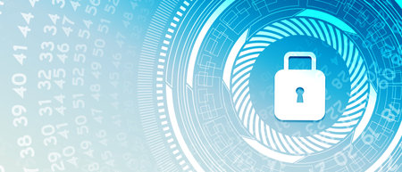 Technology security concept. Modern safety digital background