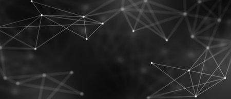 Technology concept background. Concept of Network. Abstract science geometrical background with...