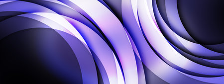 Dark purple glossy circles abstract tech backgroundの写真素材