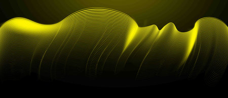 Abstract background with dynamic particlesの写真素材