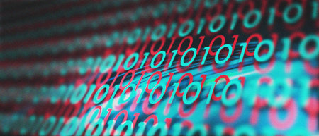 Abstract Digital Binary Code Patternの写真素材