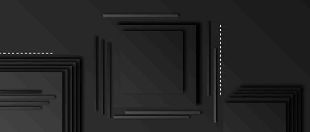 abstract background featuring geometric shapes in black backgroundの写真素材