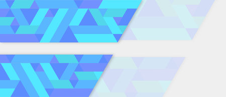 Abstract geometric technological banner