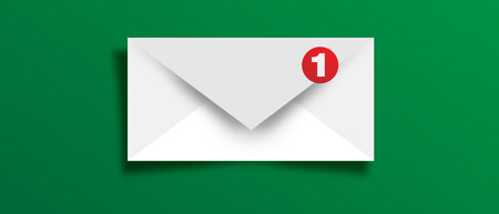 New email notification concept for business e-mail communication and digital marketingの写真素材
