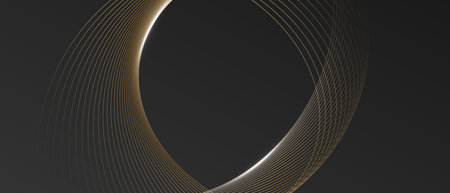 Luxury abstract black background with golden linesの写真素材