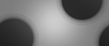 Minimal business background with circles, halftone and copy space for textの写真素材