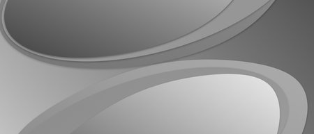 grainy metallic silver gradient grey abstract geometrical divided curve monochrome background with blank spaceの写真素材