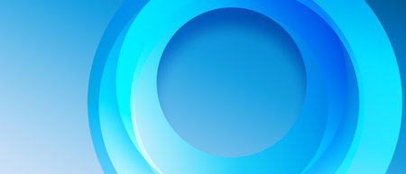 Abstract composition with layered circular elementsの写真素材