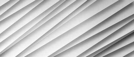 Abstract white background with diagonal lines creating a minimalist and modern designの写真素材