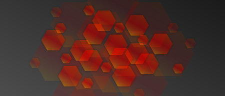 Abstract geometric background with transparent colored figuresの写真素材