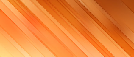 Dynamic abstract orange background with bright and diagonal geometric layers and soft shadows