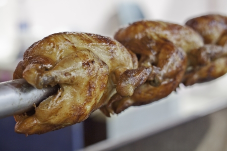 The chicken be grill for 2-3 hours untill its cook from insideの写真素材