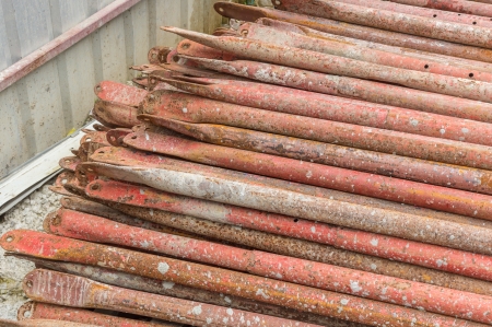 Construction materials around the construction site
