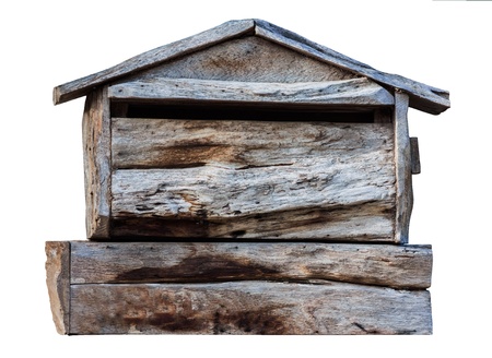 wooden mail boxwith  ready for use の写真素材