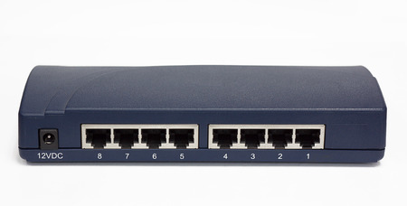 Old lan hub on white background