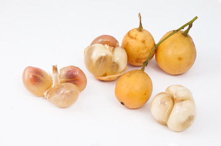 Burmese grape on white backgroundの写真素材