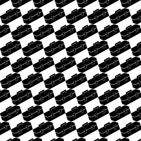 Seamless pattern  background of toolbox  on white baclground