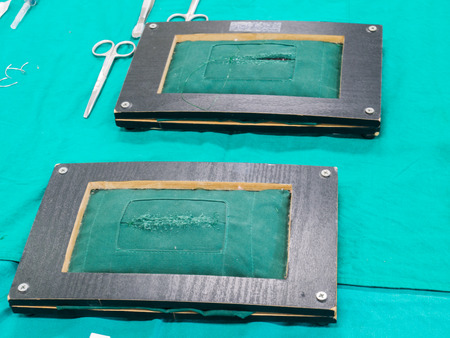 Equipment for suturing trainng for medical studentsの写真素材