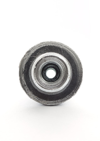 Spare part of motorcycle,bolt nut screw for decorating and maintenance on white background
