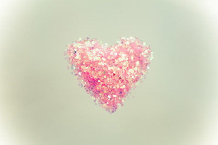 Heart shape on colour background,valentines background,vintage styleの写真素材