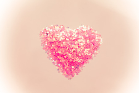 Heart shape on colour background,valentines background,vintage styleの写真素材