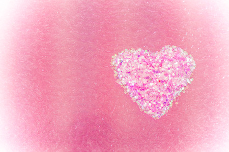 Heart shape on colour background,valentines background,vintage styleの写真素材