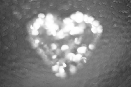 Heart shape on black and white background,valentines backgroundの写真素材