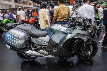 NONTABURI, THAILAND - 2 DEC : Kawasaki 1400 GTR ABS ,Supersport Touring, showed in 31th Thailand International Motor Expo on 2 December 2014のeditorial素材