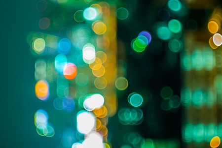 Bokeh and defocus of cityscape at night,Bangkok Thailand