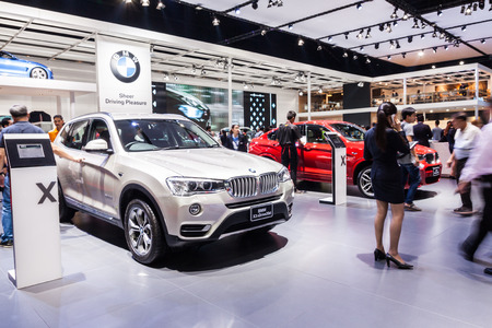 Nonthaburi,Thailand - March 26th, 2015: BMW X3 xDrive20d on display,showed in Thailand the 36th Bangkok International Motor Show on 26 March 2015のeditorial素材